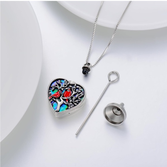 Angel Cardinal Ashes Necklace Messenger from Heaven Memorial Jewelry - Picture 13 of 16